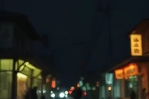 三分钟夏天影片中便利店屋檐下骤雨与霓虹倒影