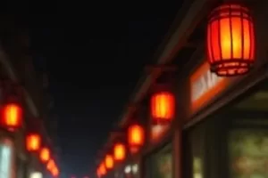 长街短梦影片中深夜空荡的长街与便利店灯光