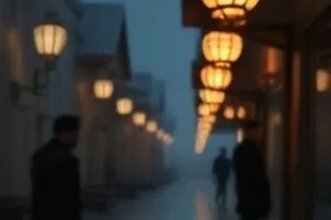 灯塔值班表影片中海崖边旋转光束的孤灯塔