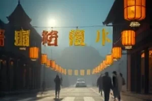 风筝与引擎影片中纸风筝与螺旋桨飞机并飞的蓝天画面